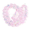 Transparency Electroplate Glass Beads Strands GLAA-T023-41A-04-2
