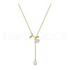 Alloy & Resin Flower Pendant Necklaces FS-WG2316F-02-4
