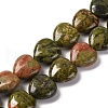 Natural Unakite Beads Strands G-I372-A05-02-1