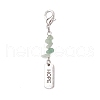 8Pcs 8 Styles Alloy Rectangle with Inspirational Word Pendant Decoration HJEW-JM02376-4