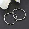 Tarnish Resistant 304 Stainless Steel Hoop Earrings EJEW-F105-09P-3