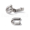 Non-Tarnish 304 Stainless Steel Fold Over Clasps STAS-G307-11A-P-4