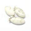 Horse Eye Natural Howlite Pendants G-Q363-18-2