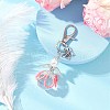 Flower Angel Glass Pearl & Glass Seed Pendant Decorations HJEW-MZ00239-04-2