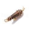 3Pcs 3 Styles Natural Tiger Eye Pointed Copper Wire Wrapped Faceted Bullet Big Pendants PALLOY-JF03573-03-5