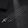 Brass Micro Pave Cleal Cubic Zirconia Pendant Necklaces NJEW-M211-03D-P-4