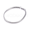 Tarnish Resistant Men's 304 Stainless Steel Cuban Link Chain Bracelets BJEW-G631-07P-1