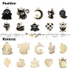20Pcs 10 Styles Alloy Enamel Pendants ENAM-YW0004-20-4