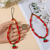 Agate & Crystal & Nylon & Alloy Mobile Straps AJEW-WH20002-55-3