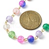 Crackle Glass Round Beaded Chain AJEW-JB01167-3