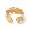 Ion Plating(IP) 304 Stainless Steel Heart Wrap Open Cuff Ring for Women RJEW-C045-15G-3