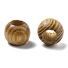 Pine Wood European Beads WOOD-G023-12-2