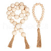 Wood Bead Pendant Decoration AJEW-OC00002-1