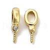 Brass Micro Pave Cubic Zirconia Cup Pearl Peg Bails Pin Pendants KK-S397-01A-1