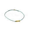 Adjustable Brass Fish Braided Bead Anklets WGBBA61-01-5