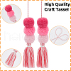 Polyester Tassel Pendant Decoration HJEW-WH20003-04A-04-7