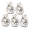 Unfinished Natural Poplar Wood Pendants WOOD-N006-68-1
