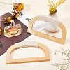 WADORN 2Pcs Wood Bag Handles WOOD-WR0001-01-2