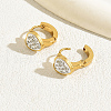 Elegant Vintage Style Heart Stainless Steel Hoop Earrings FS6217-2