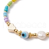 Colorful Glass Seed & Brass Braided Bead Bracelet BJEW-JB10138-01-3