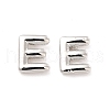 Brass Hollow Out Initial Letter Stud Earrings for Women EJEW-A044-01P-E-1