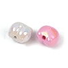 UV Plating Opaque Acrylic Beads MACR-L007-09-2