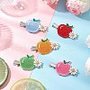 Embroidery Cloth Alloy and Plastic Apple Alligator Hair Clips PHAR-JH00128-1