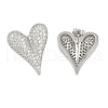 Heart Clear Cubic Zirconia Stud Earrings EJEW-S235-02P-2