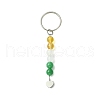 2Pcs Natural Gemstone Keychain KEYC-JKC01172-4
