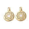 Brass Micro Pave Cubic Zirconia Pendants KK-U070-01B-G-1