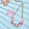 Acrylic Chains Jewelry Set SJEW-JS01288-04-4