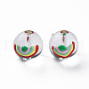 Transparent Glass Enamel Beads GLAA-N049-017-2