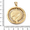 304 Stainless Steel Rhinestone Cross Praying Hands Pendants STAS-V008-33G-3