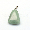 Trapezoid Natural Green Aventurine Pendants G-Q359-08-2