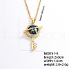 Stylish Hollow Brass & Resin Pendant Necklaces for Daily and Party Wear MX3705-4-1