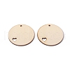 Unfinished Natural Poplar Wood Pendants WOOD-E010-07-1