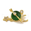 Brass Micro Pave Cubic Zirconia Pendants KK-U035-31G-3