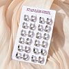 304 Stainless Steel Polishing Effect Hoop Earrings EJEW-M001-35P-2