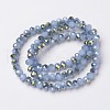 Electroplate Glass Beads Strands EGLA-A034-J6mm-S02-2