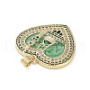 Rack Plating Brass Micro Pave Clear Cubic Zirconia Pendants KK-H474-24A-02G-2