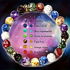 7 Chakra Energy Resin Round Beaded Stretch Bracelets WG95177-01-2