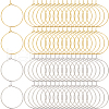 SOFPLATE 200Pcs 2 Colors Brass Wine Glass Charm Rings KK-SP0001-32B-1