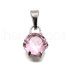 304 Stainless Steel Pave Cubic Zirconia Pendants STAS-B086-12P-04-1