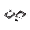 Ion Plating(IP) 304 Stainless Steel Rectangle Stud Earrings EJEW-P198-03EB-2
