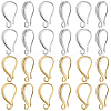 SOFPLATE 24 Pairs 2 Colors Brass Earring Hooks KK-SP0001-40-1