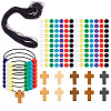 DELORIGIN Wood with Opaque Plastic Beads Bracelet DIY Kit DIY-DR0001-73-1