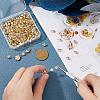SUPERFINDINGS 200Pcs Brass Pave Clear Cubic Zirconia Connector Charms KK-FH0007-70KCG-3