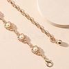 Alloy & Plastic Imitation Pearl Flower Link Chain Waist Belly Chains for Women FS-WG336A0-01-3