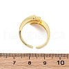 Brass Micro Pave Clear Cubic Zirconia Cuff Rings for Women RJEW-U043-15G-5