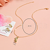 Brass Pave Cubic Zirconia Stud Earrings & Pendant Necklaces Sets for Women Golden GL8685-1-2